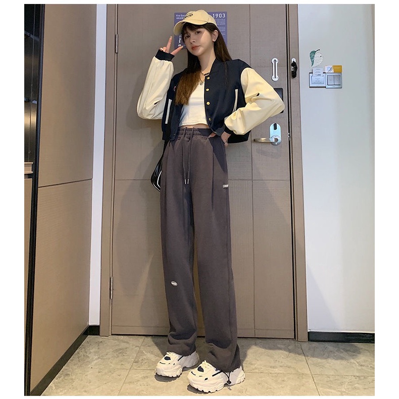 Quần JOGGERS unisex ống rộng có dây rút mặc hai kiểu siêu đẹp