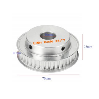 Puly Bánh Răng Nhôm 40 Răng- XL- trục 10mm