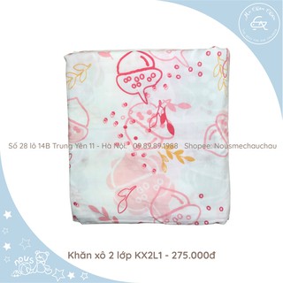 Khăn xô 2 lớp hạt dẻ hồng Nous