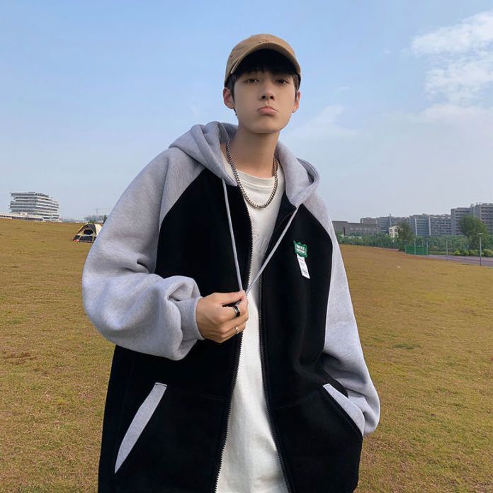 Áo Khoác Cardigan Có Mũ Trùm Dáng Rộng Thời Trang 2022 Phong Cách Mỹ Cá Tính Cho Nam Nữ
