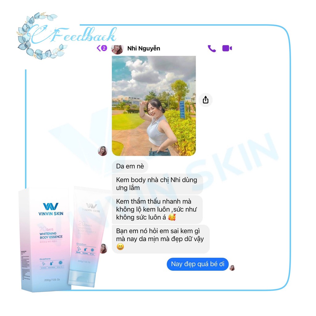 Kem Body truyền trắng [Whitening Body Essence] - VinVin Skin