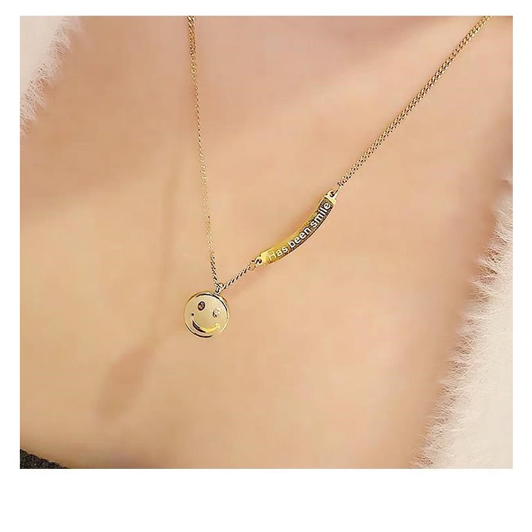 [FreeShip] Dây chuyền nữ titan vòng cung mặt cười X2-311 - CAM KẾT KHÔNG BAY MÀU