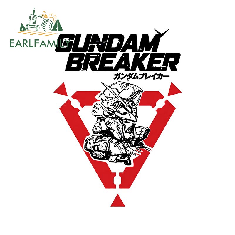 Earlfamily Đề Can 13cm Chống Thấm Nước Họa Tiết anime Dán Trang Trí Tủ Lạnh / Xe Hơi gundam rx