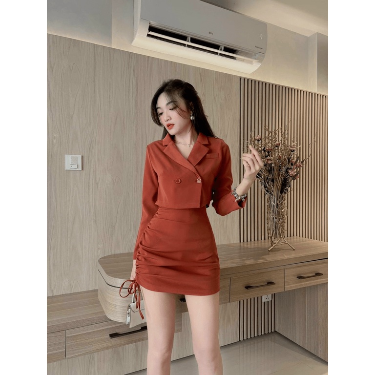 (Mẫu Mới) Sale Sập Sàn CHo Các Tình Yêu --- Sét Tuyết Mưa Áo Vest + Váy Ngắn Siêu Xinh UP h.h.p