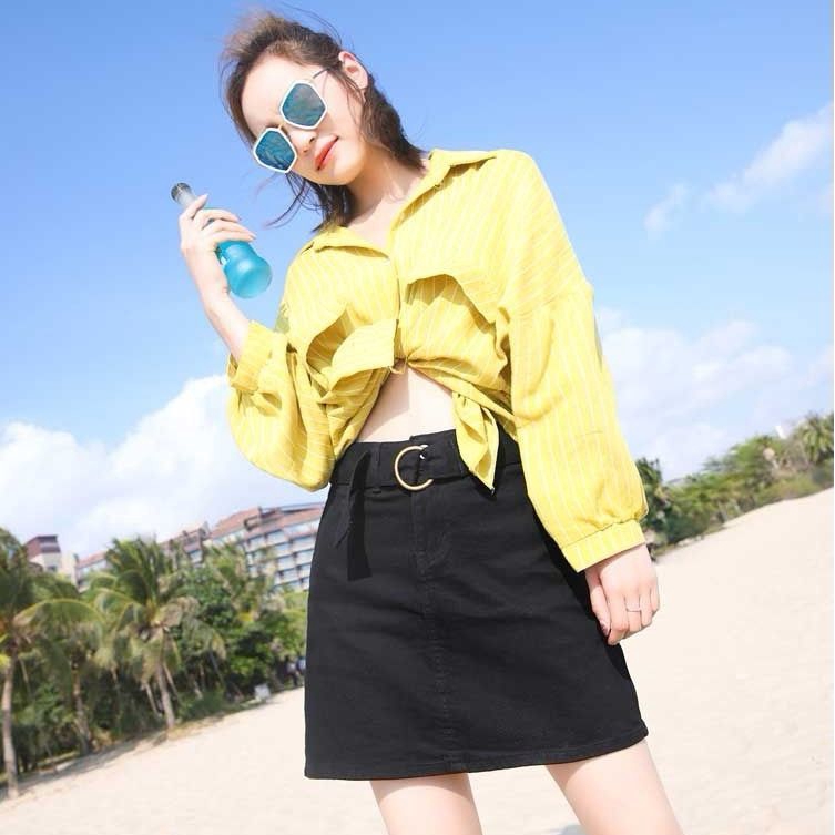 Chân Váy Denim Dáng Chữ A Lưng Cao Thời Trang 612 | BigBuy360 - bigbuy360.vn