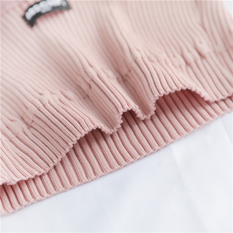 Xiaozhainv Áo Camisole Form Ôm Họa Tiết Thêu Hình Chữ Cái