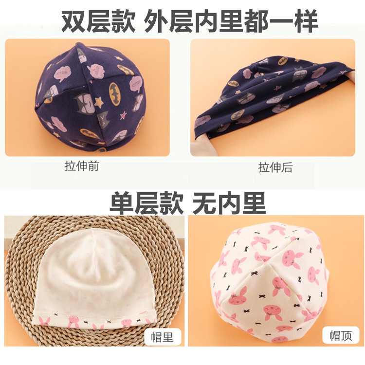Mũ cotton len  2 lớp cho bé trai, bé gái mùa thu đông, hàng siêu đẹp