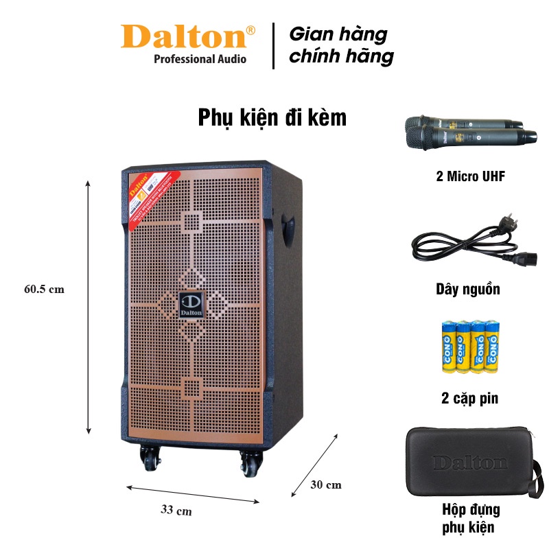 Loa karaoke gia đình Dalton TS-10G250N, công suất khủng 300W, Bass loa 2.5 tấc - HÀNG CHÍNH HÃNG
