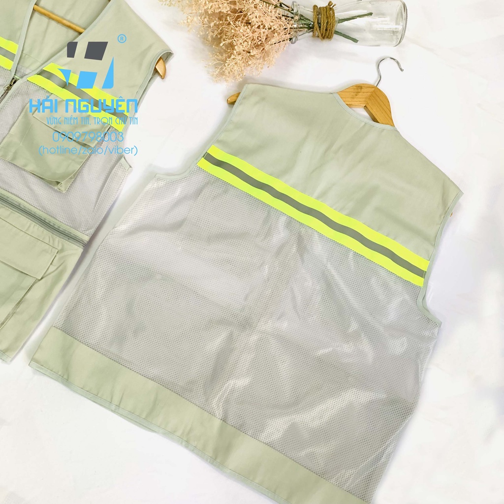 Áo gile kỹ sư phản quang bảo hộ lao động công trình