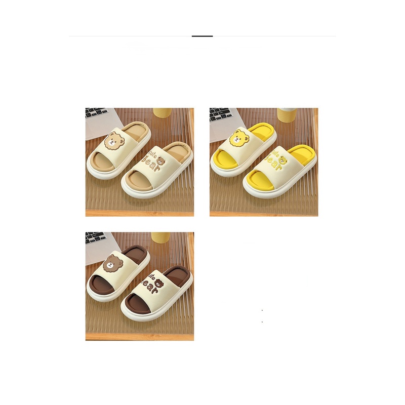 Dép Đi Trong Nhà Họa Tiết Gấu Dễ Thương Phong Cách Mùa Hè Cá Tính