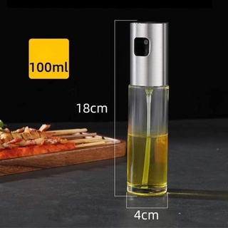 Bình Xịt Dầu, Lọ Xịt Dâù Ăn dạng sương dung tích 100ML bằng thủy tinh kèm phểu và cọ rửa