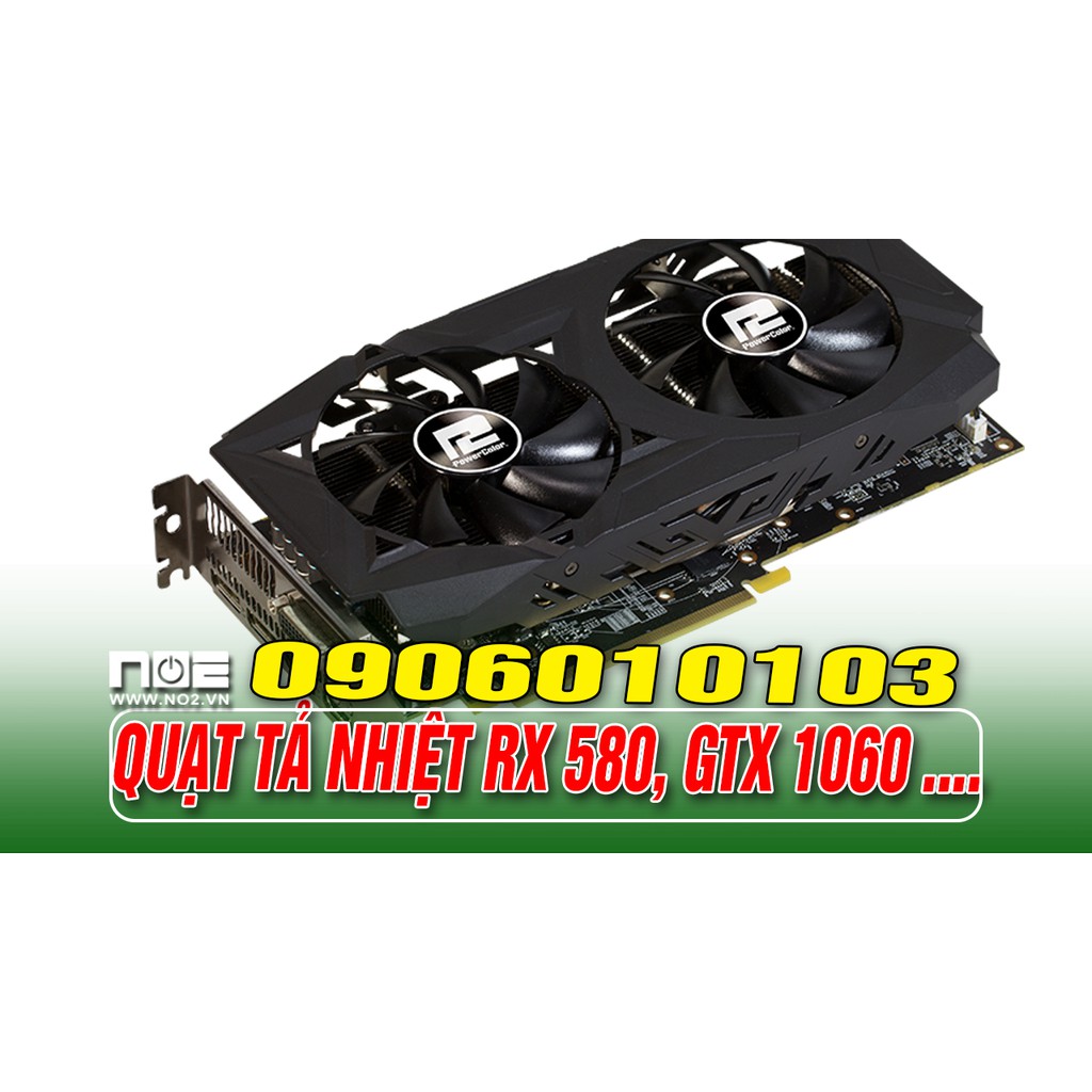 Quạt tỏa nhiệt,Fan card màn hình, quạt vga Bóc Sapphire Pulse rx580 1060