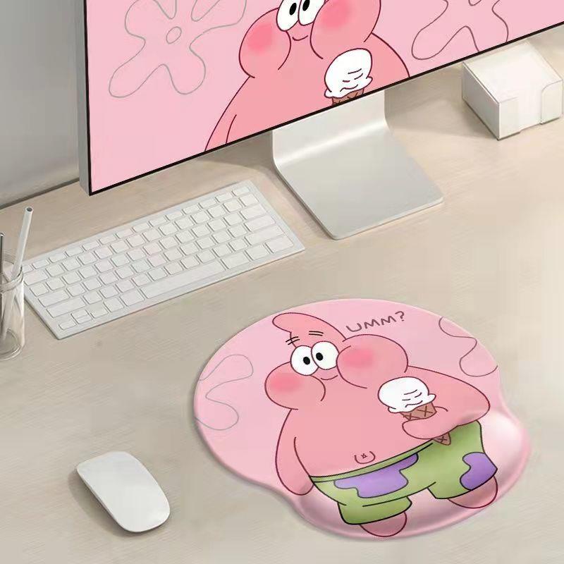 Tấm Lót Chuột / Kê Cổ Tay Hình Gấu / Ngôi Sao / Dâu Tây Dễ Thương Tiện Dụng Cho Văn Phòng