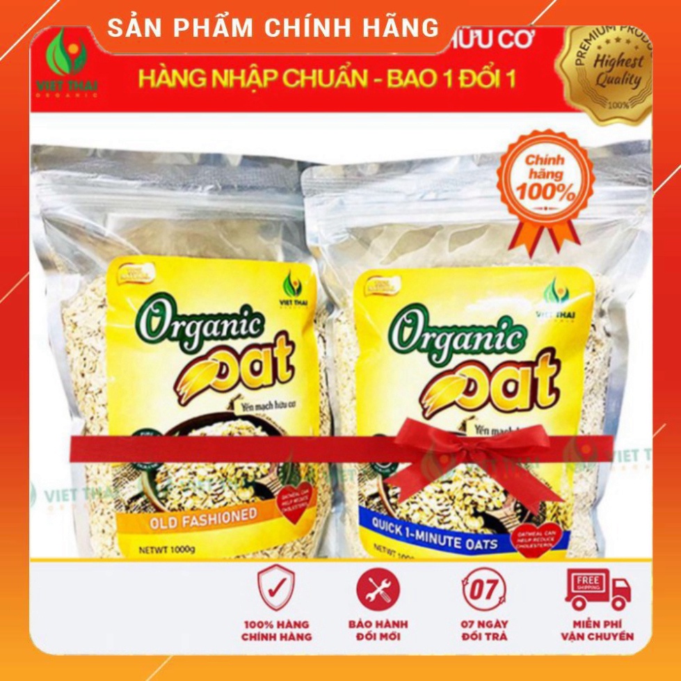 Yến Mạch Úc Tươi Giảm Cân Hữu Cơ Organic Oat 1Kg FREE SHIP Yến Mạch Giảm Cân Nguyên Chất Cán Dẹt Cán Vỡ