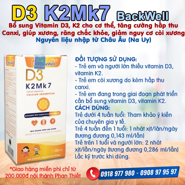 Bổ Sung Vitamin D3 và K2 từ Châu Âu (Na Uy và Thụy Sỹ) - Giúp Tăng Cường Hấp Thu Canxi và Chăm Sóc Xương Răng