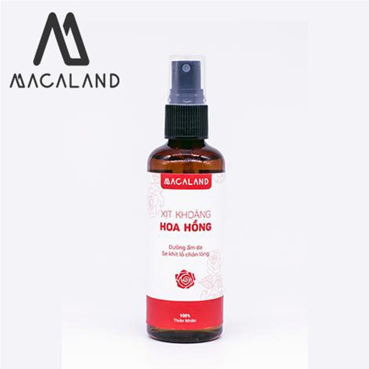 Xịt khoáng Hoa Hồng Nha Đam 100ml Macaland cấp ẩm tức thì