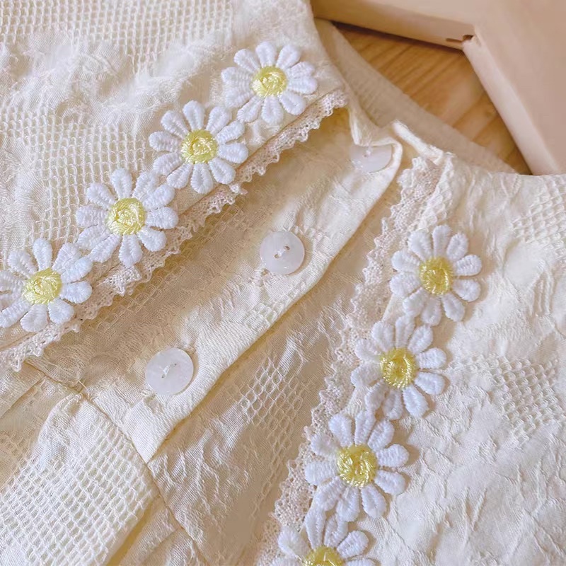 Váy body cổ bèo hoa cúc tặng kèm mũ bèo Hàng Cao Cấp loại 1 cho bé gái