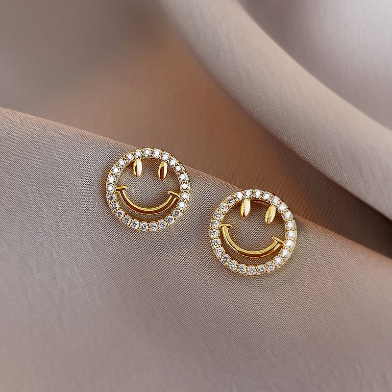 Đôi Bông Tai Hình Mặt Cười Thời Trang Hàn Quốc Cho Nữ