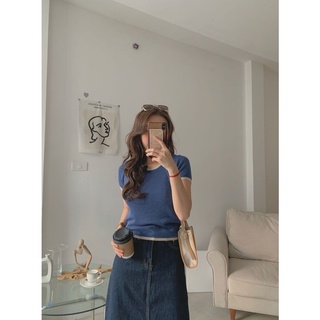 Áo phông len tăm viền cổ A-936