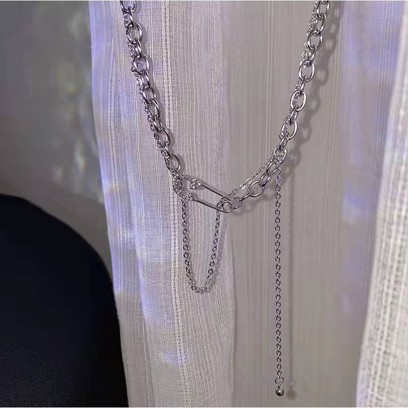 IF ME Vòng cổ bạc mặt hình giấy phong cách Hàn Quốc