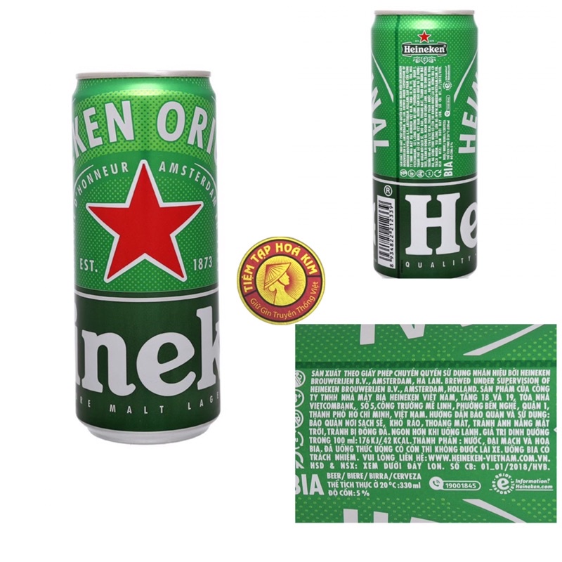 Thùng bia Heineken 24lon x 330ml