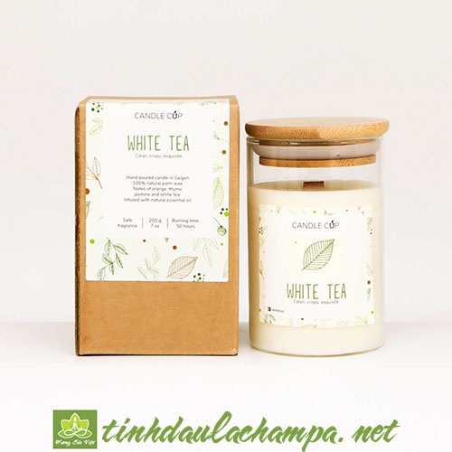 Nến Thơm Agaya  Mùi White Tea,Trà trắng thơm mát và thanh khiết
