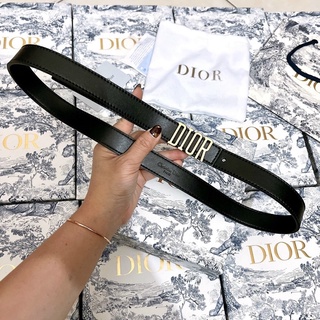 Thắt lưng nữ Dior dây da thật mẫu mới siêu đẹp bản 2cm màu đen