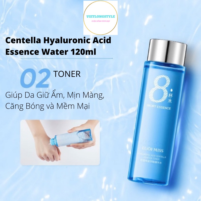 Bộ Chăm Sóc Da Mặt Hyaluronic Acid Dưỡng Ẩm Kiểm Soát Dầu Se Khít Lỗ Chân Lông Toner Emulsion Kem Dưỡng Mắt BB