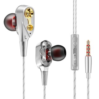 Tai nghe HiFi lõi kép 4 sợ cuốn.4 loa mini.bass siêu trầm-Tai nghe dùng cho điện thoại xiaomi,samsung,oppo,nokia,