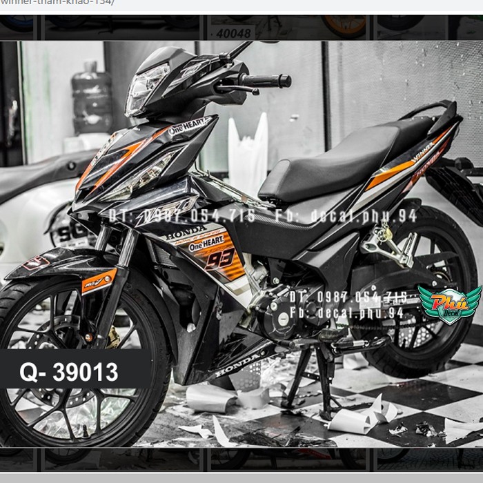 Tem rời Winner đen cam số 93 1