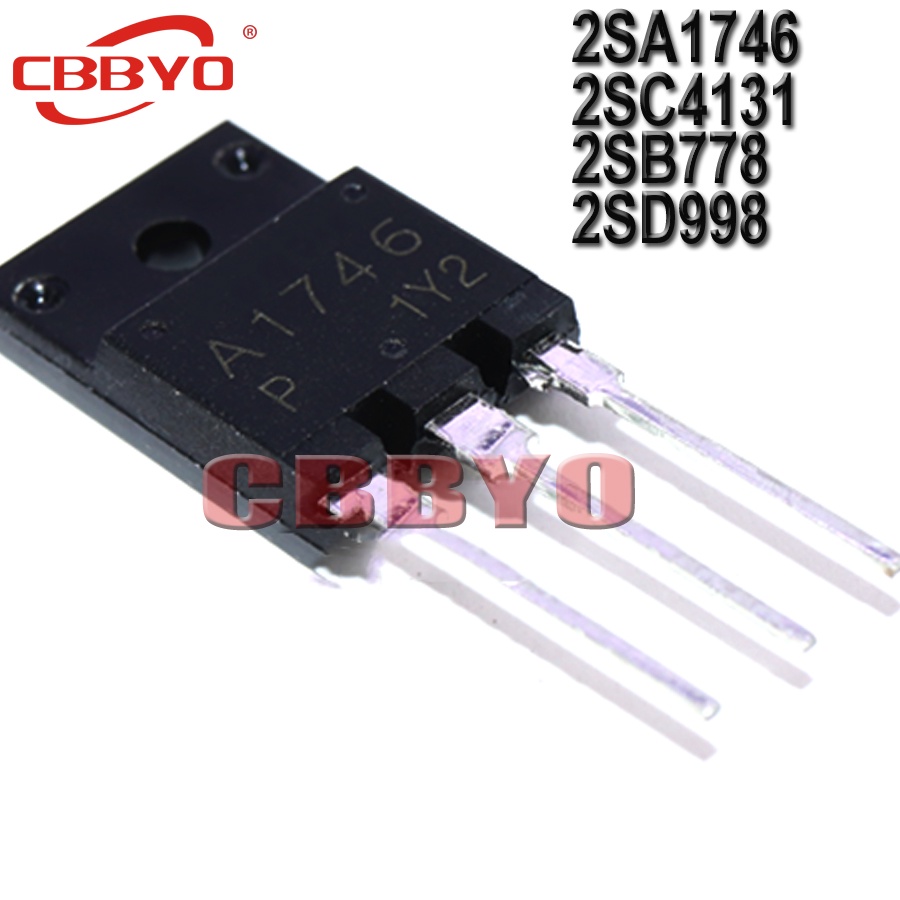 5 CÁI 2SA1746 2SC4131 2SB778 KTB778 2SD998 KTD998 A1746 C4131 B778 D998 TO-3PF TO3PF Mới