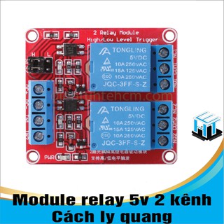 Module Relay 5V 2 Kênh AC250V 10A