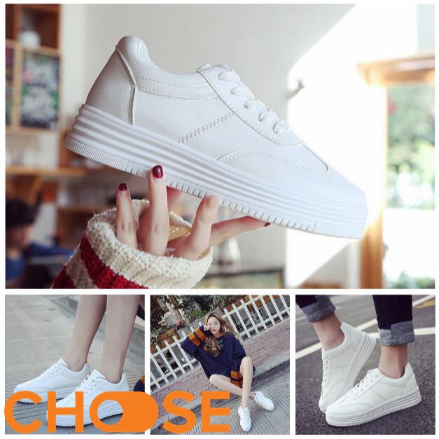 Giày Thể Thao Nữ Sneaker Màu Trắng Choose Tăng Chiều Cao Cho Học Sinh GK9K2 | BigBuy360 - bigbuy360.vn
