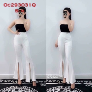 Quần ống loe xẻ đủ màu
