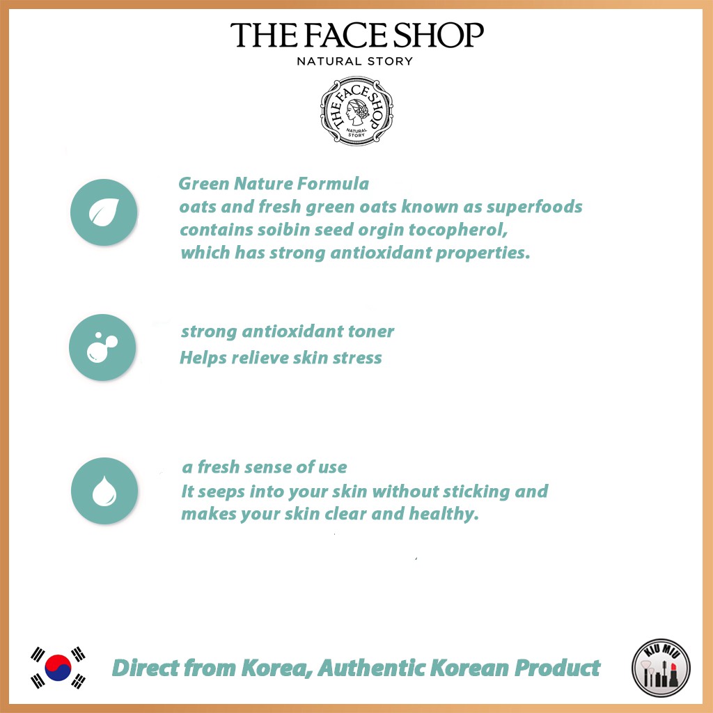 THE FACE SHOP GREEN NATURAL SEED Antioxidant Toner 160ml *ORIGINAL KOREA*