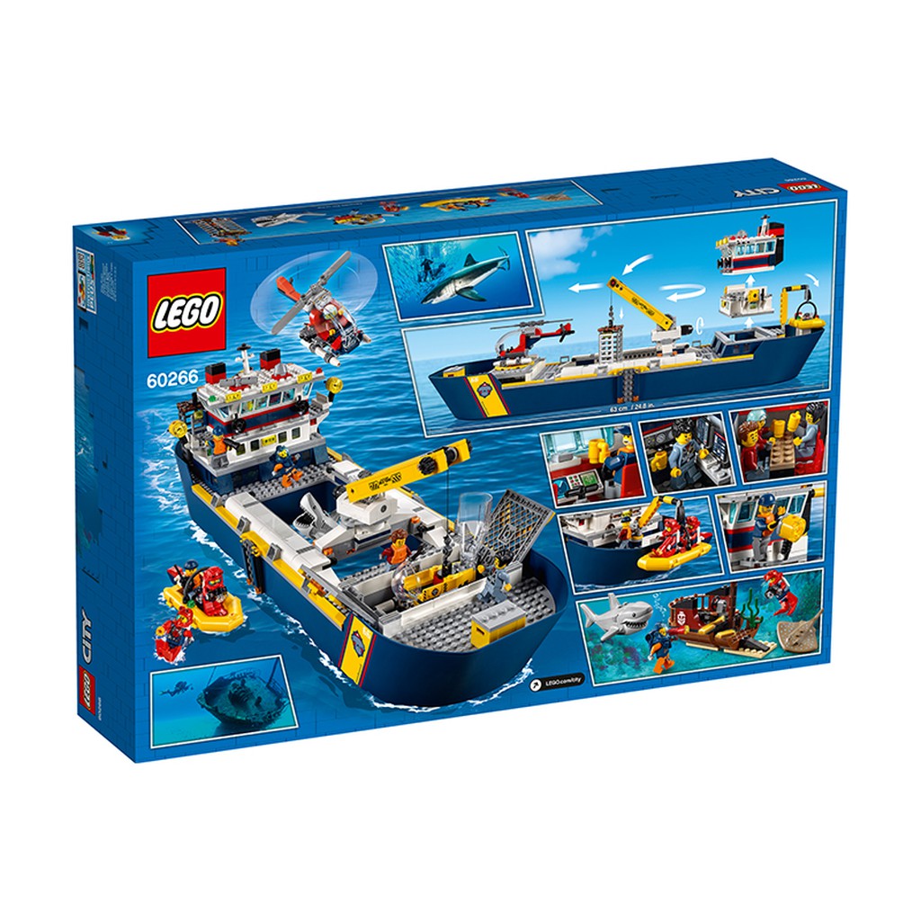 LEGO CITY 60266 Tàu Thám Hiểm Đại Dương ( 745 Chi tiết)