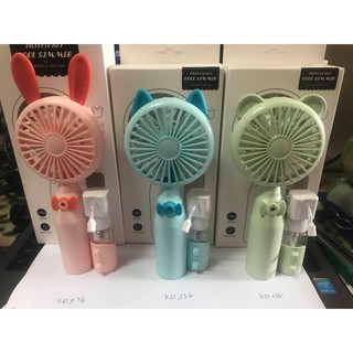 Quạt Mini Cầm Tay Tích Điện Phun Hơi Nước Sạc USB