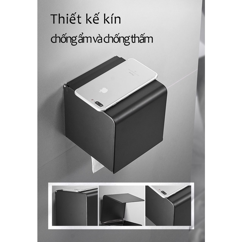 Giá đỡ cuộn khăn giấy gắn tường MEIDOO bằng kim loại chống thấm nước tiện dụng cho nh