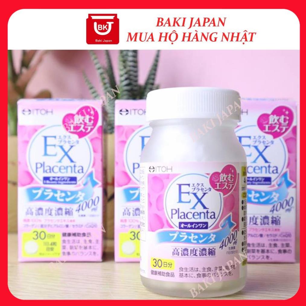 Collagen EX Placenta, Viên uống đẹp da nhau thai EX Placenta Itoh Nhật Bản 120 viên Baki Japan