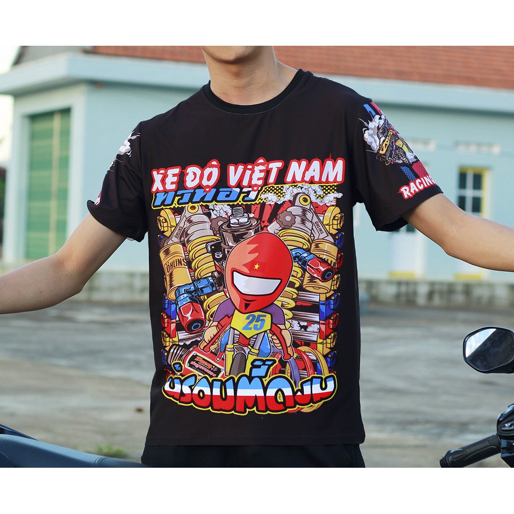 Áo Thun Xe Đua RacingBoy, Xe Độ Việt Nam Chibi 3D Cực Thoáng Mát Vải Tốt - BẢO HÀNH TRỌN ĐỜI [ FREE SHIP ]