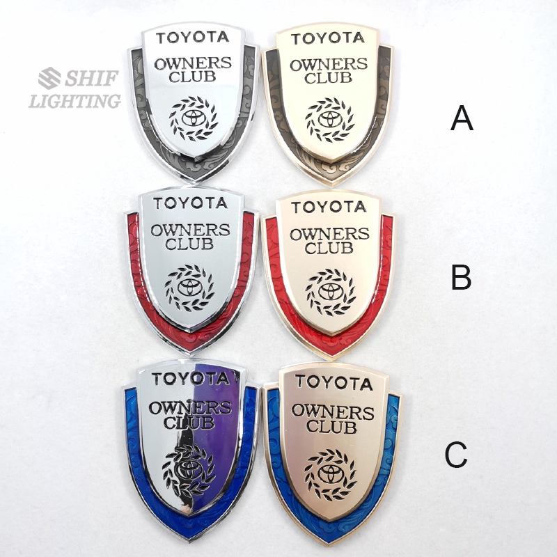 Logo Kim Loại Trang Trí Xe Hơi Toyota Owners 1 Cái