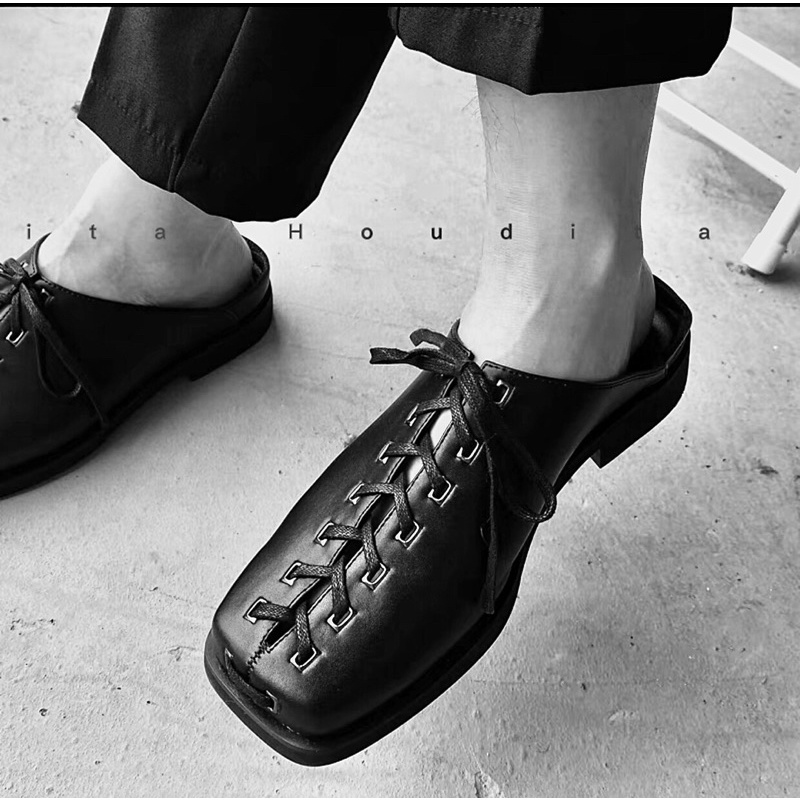 Giày sục nam HOUDITA có dây buộc, phong cách độc lạ mà không kém phần sang trọng - HOUDITA SB-04 | BigBuy360 - bigbuy360.vn