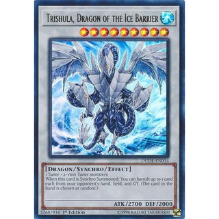 [ Zare Yugioh ] Lá bài thẻ bài DUDE-EN014 - Trishula, Dragon of the Ice Barrier - Ultra Rare