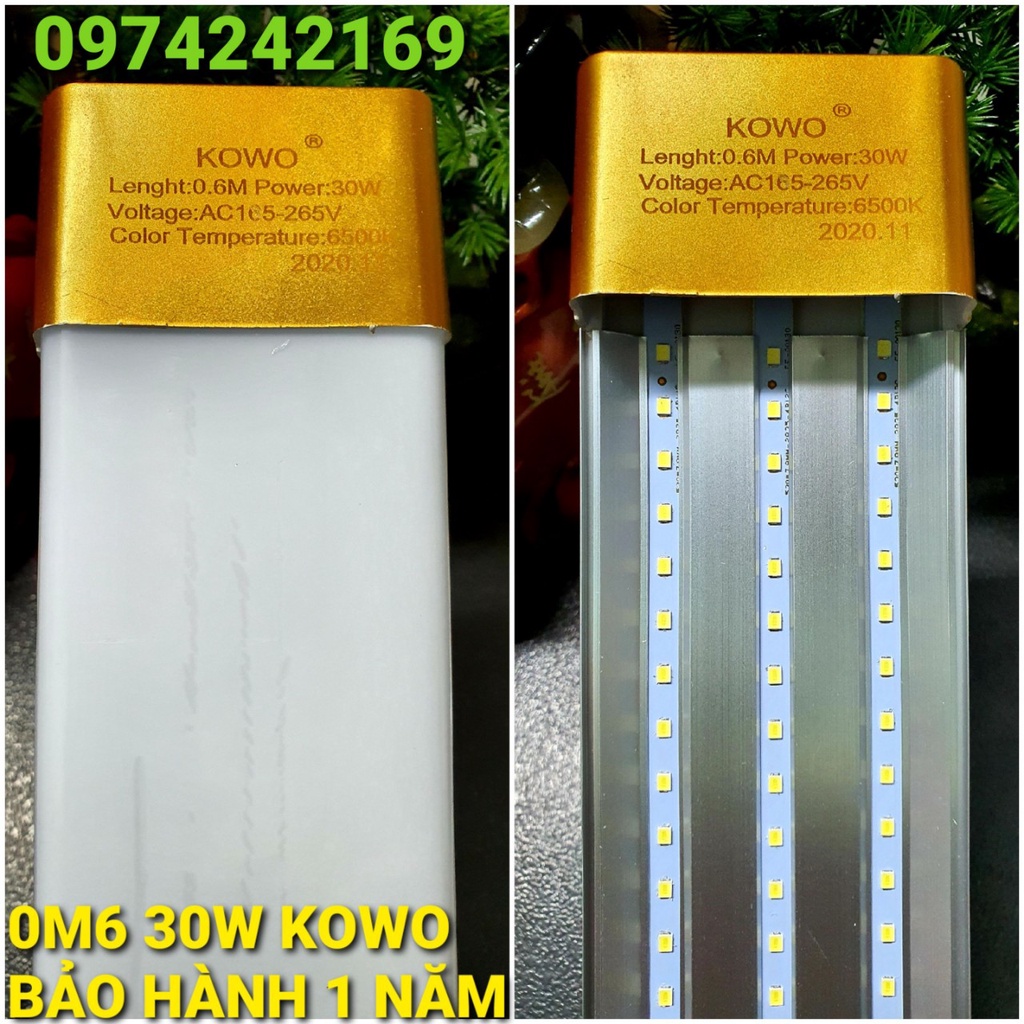 Đèn led bán nguyệt đầu vuông siêu sáng,siêu rẻ 0m6-30w- 1m2- 60w