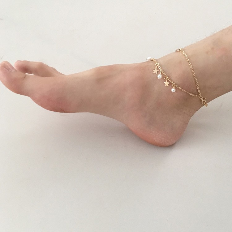 [Mã FAMAYFA giảm 10K đơn 50K] Lắc chân 2 vòng đính ngọc trai thời trang dành cho nữ | BigBuy360 - bigbuy360.vn