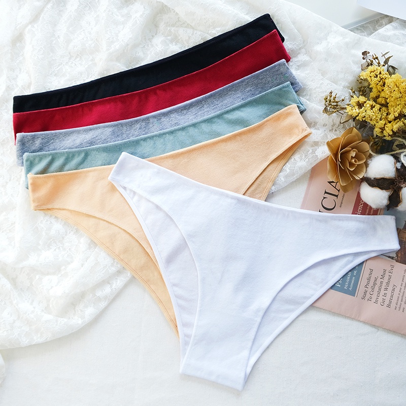 Set 3 quần lót ECMLN vải cotton thoáng khí cho nữ