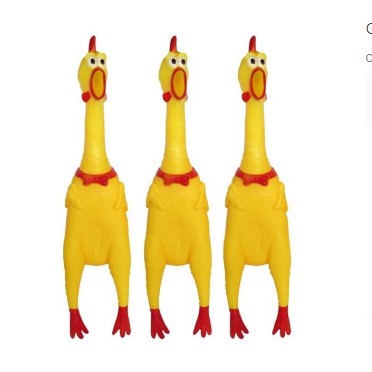 Đồ Chơi Gà Kêu Rên Thảm Thiết Size 5x17Cm