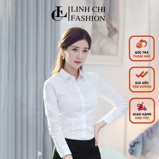 Áo sơ mi trắng công sở nữ vải kate ý cao cấp form MAI AN cực chuẩn đẹp được đổi trả thoải mái