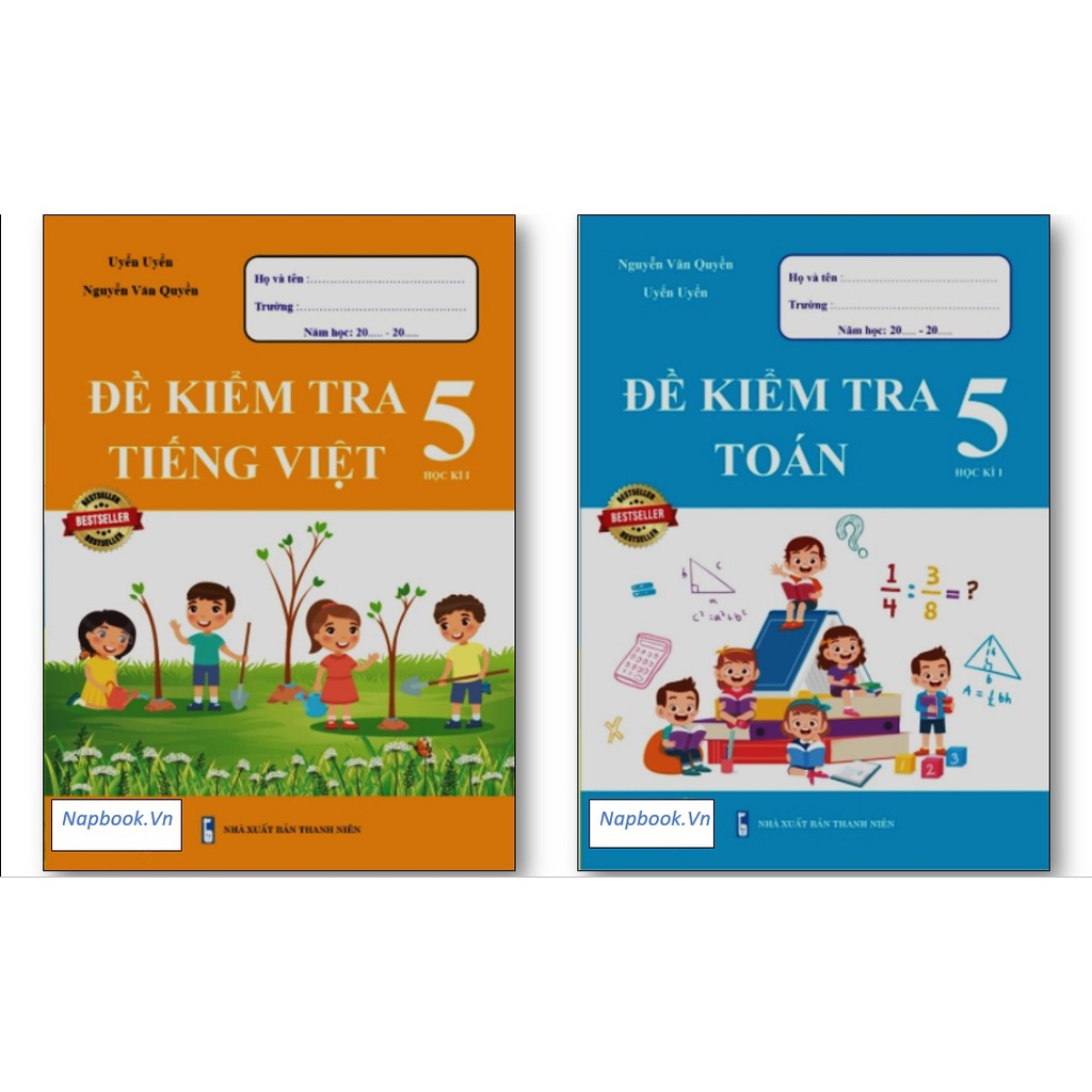 Sách - Combo Đề Kiểm Tra Toán và Tiếng Việt 5 - Học Kì 1 (2 cuốn)