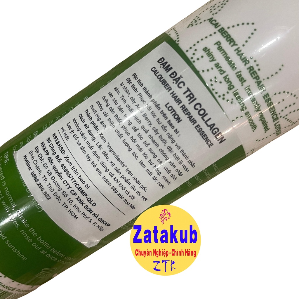 Xịt dưỡng đạm dưỡng phục hồi tóc Collagen Acai Berry 300ml